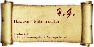 Hauzer Gabriella névjegykártya