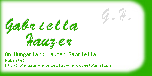 gabriella hauzer business card